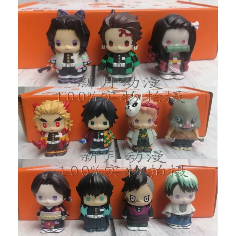 Demon slayer: kimetsu no yaiba fantoche de dedo tokitou muichirou shinazugawa genya figuras de anime coletar ornamentos presentes