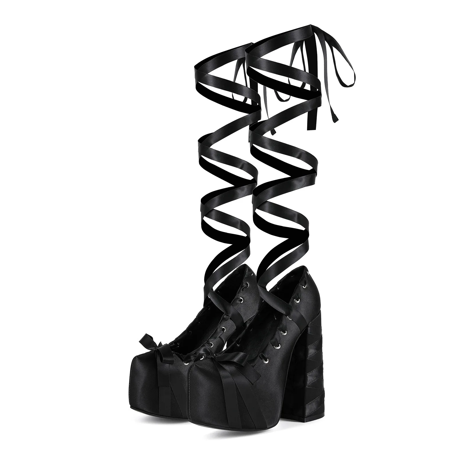 2026Women's Summer Thick Bottom Sweet Belt Thick High Heels Sandals Large Fashion Ballet Women's High Heels