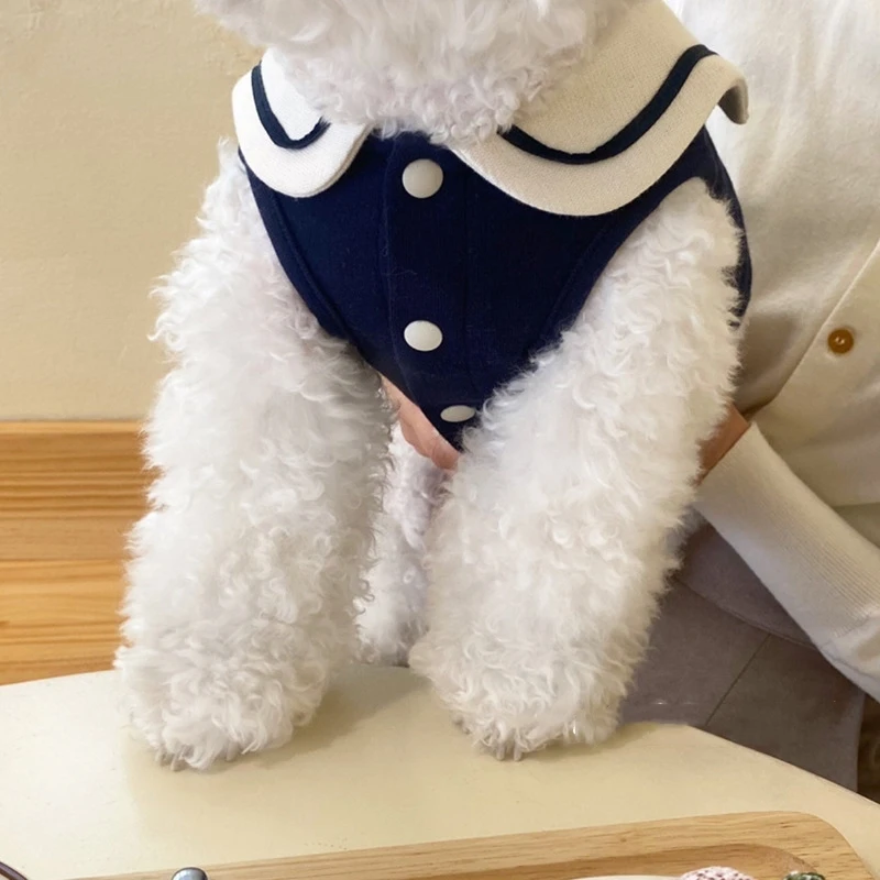 Koszulka polo dla psów Puppy Clothes Stripe Dog Sweatshirt Kamizelka dla małych i średnich psów T-Shirt Dog Costume Soft