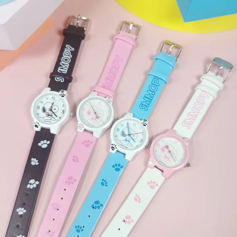 Snoopy Anime Children Watch Waterproof Electronic Quartz Watch Cartoon Girls Boys Students Pointer Birthday Mini Kids Gift Toys