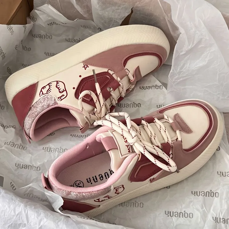 Spring 2023 Female Niche Shoes Girls Pink Espadrilles All Match Casual Student Fashion Sneakers