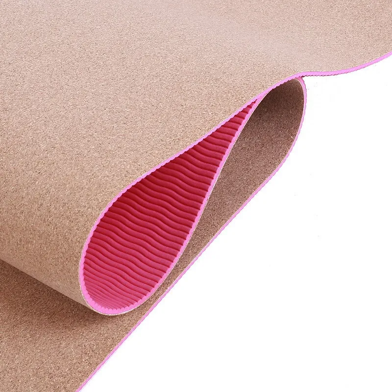 Yoga Mat 8MM Thickened and Extended Cork Mat  Professional Yoga Supplies