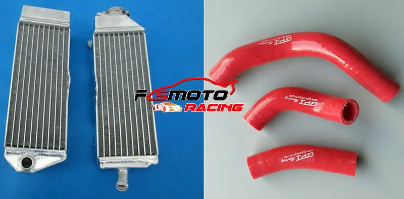 Aluminum Radiator + Silicone Hose FOR Suzuki RM250 RM 250 RM-250 1988-1990