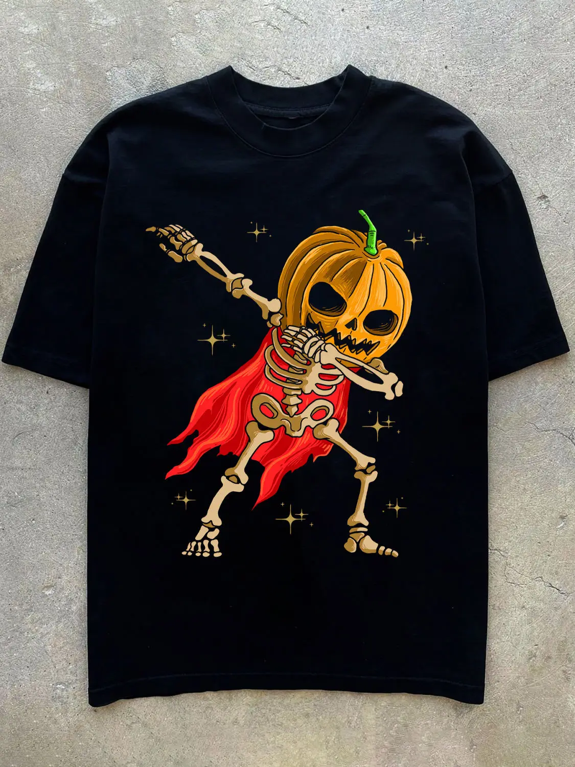 

Одежда на Хэллоуин Тыква Дьявол Американский Стиль Хип-Хоп Принт Хлопковая Футболка С Короткими Рукавами Летний Мужской и Женский Повседневный Свободный Топ