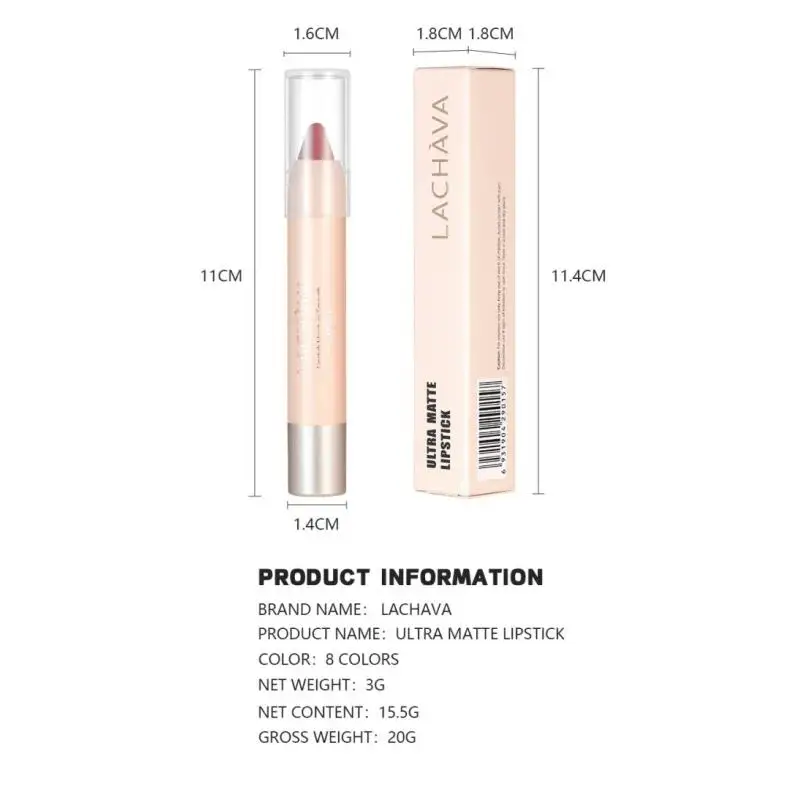 Matita per labbra impermeabile a lunga durata 8 colori Penna per labbra opaca Contorno Tinta Trucco labbra perfetto Rosso sexy