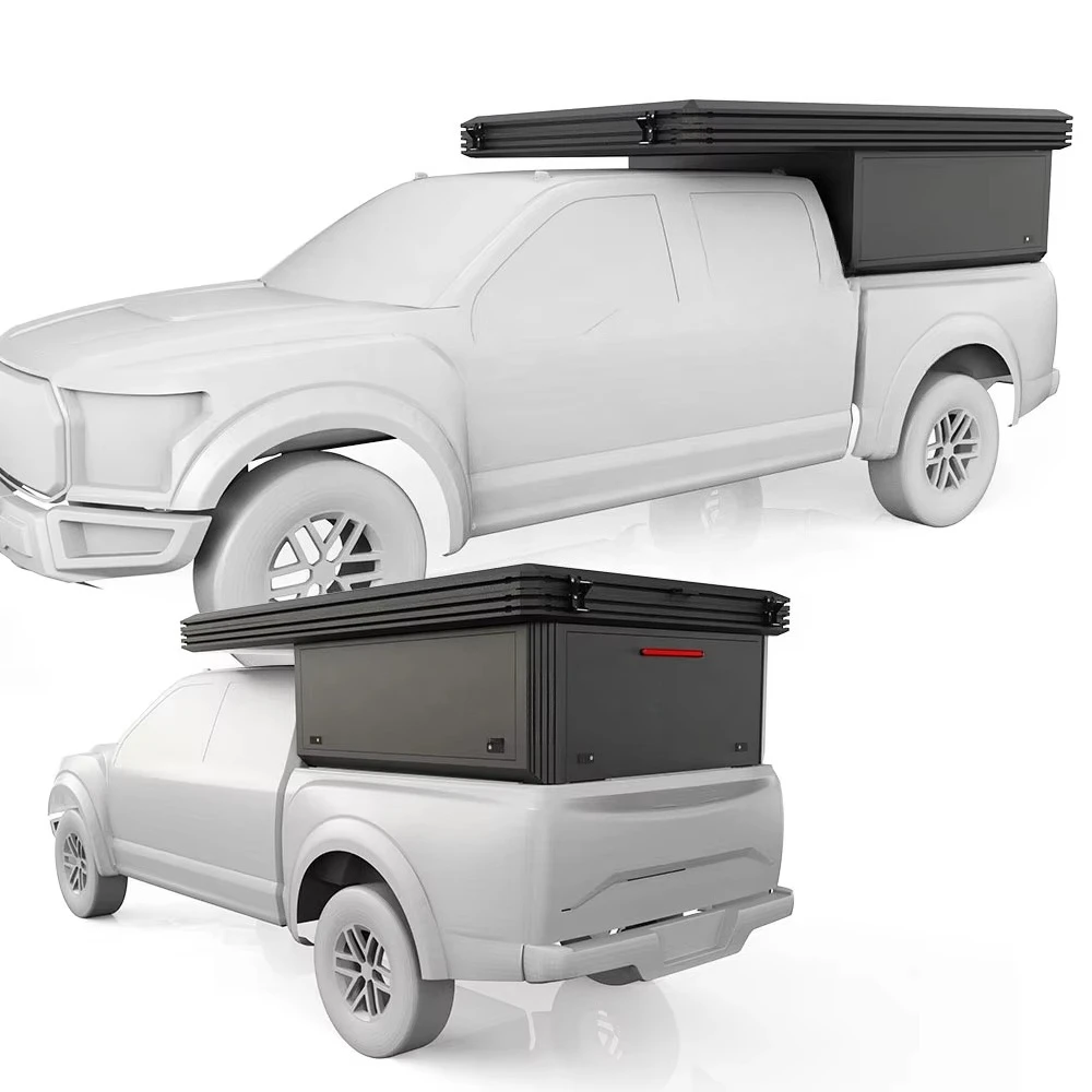 Hard Sided Pop up Truck Camper for Pickup, Camper Hiatus with Spacious Canopy for Outdoor Adventures Customized view 5