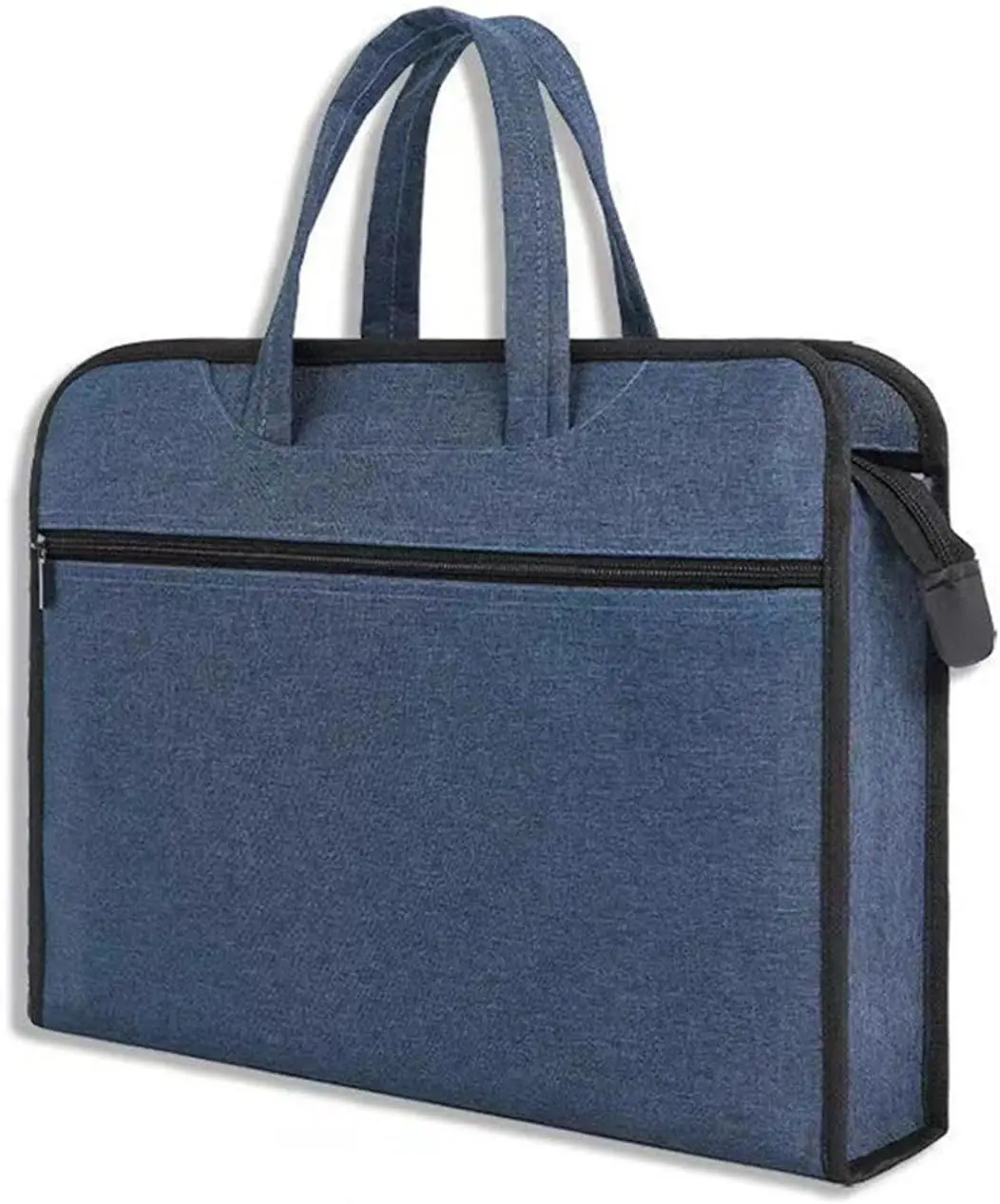 

Oxford Zippered Document Bag Zippered File Bag with Handle Waterproof Portable Office Organizer File Tote Bag Pouch