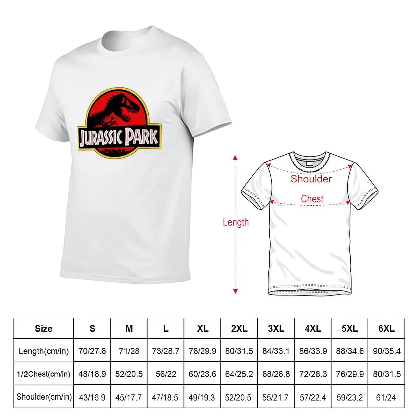 New Jurrasic Park Classic T-Shirt Oversized t-shirt Anime t-shirt t shirt man Men's cotton