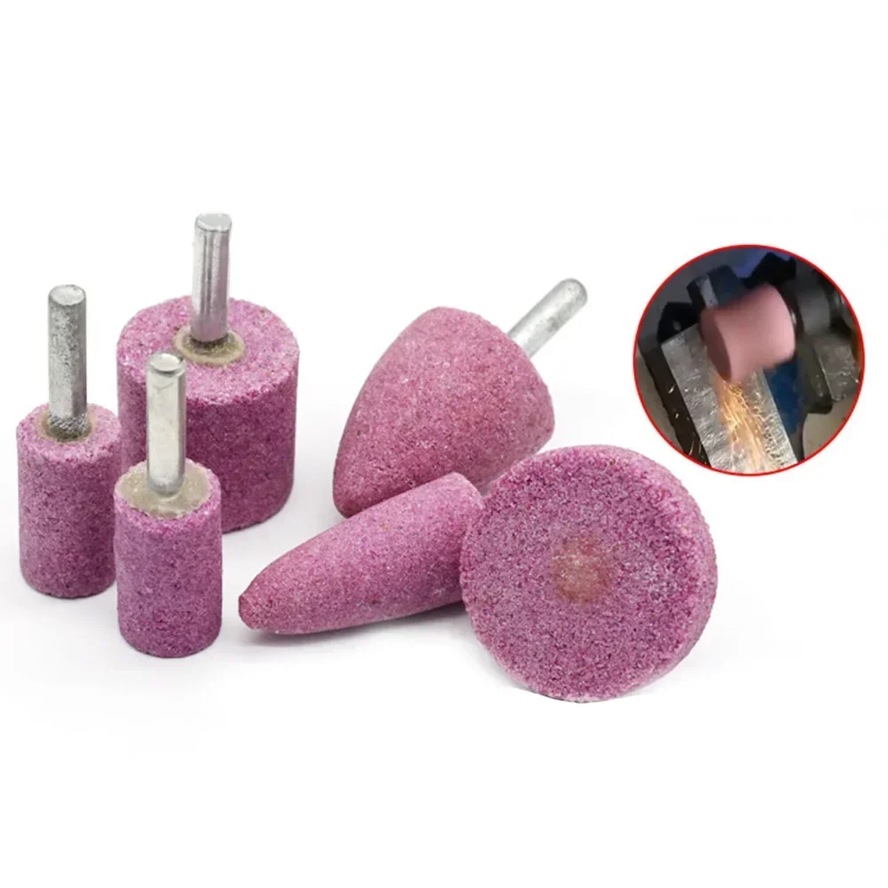 Polishing Head Abrasive Mounted Stone 6mm Shank Electric Grinding Stone Wheel Mini Nail Drill Bit Set For Rotary Power Tool Part