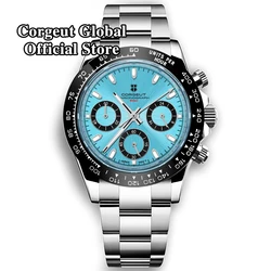 Corgeut Men Watch Sport 24 hours Multifunction Watches Top Brand Luxury  full chronograph Quartz Clock Men Relogio Masculino