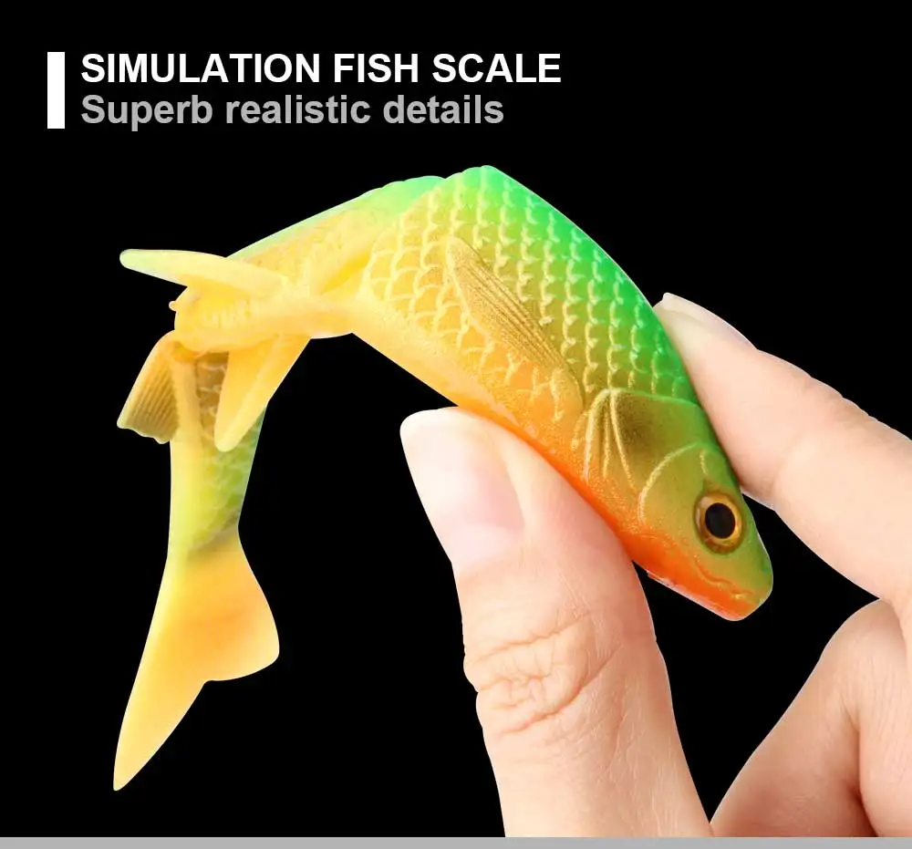 Spinpoler Swim Jerk Jointed Bait 3 segmentierte weiche Swimbait Angelköder 8 cm 9 cm 13 cm künstliche Drop Shot Jig Bass Barsch Tackle – Detail 3