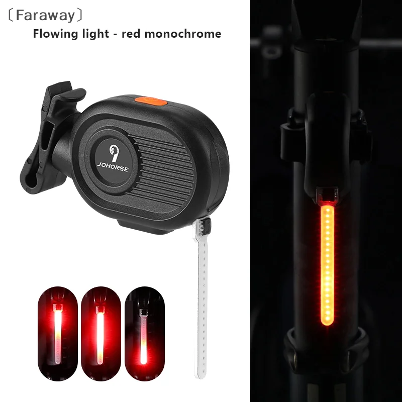 

〔Far〕 Bike Rear Light Photon Drop Warning Lamp Waterproof Type-C Rechargeable LED Bicycle Taillight Cycling Warning Taillights