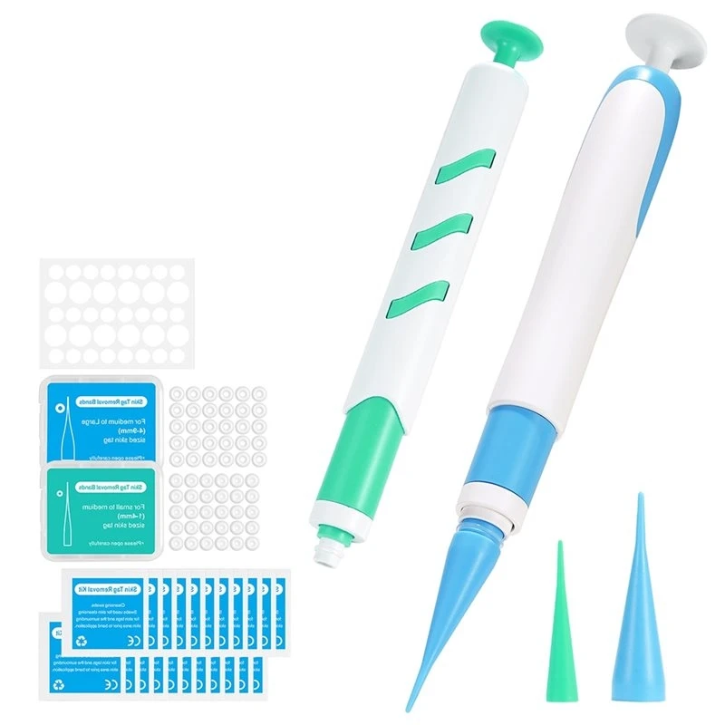 【A97Z】Auto Skin Tag Removal Kit 2-In-1 For Small To Large Tags 1-9Mm Including Cleansing Swabs