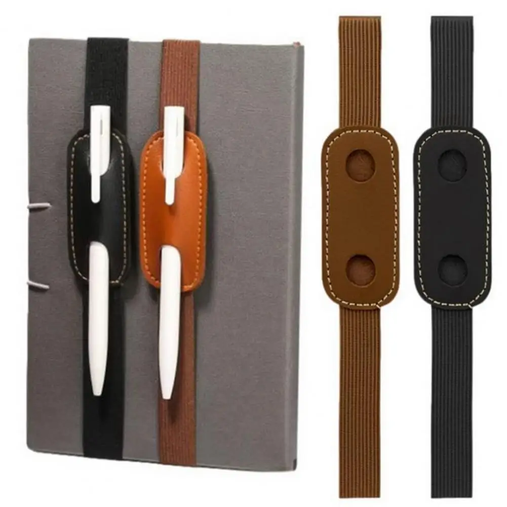 10ชิ้นเคสใส่ปากกาปรับได้, สายรัดยืดหยุ่นได้เคสปากกาสำหรับสมุดโน้ตกระเป๋าดินสอหน้าจอสัมผัสปากกาปิดผมขาว