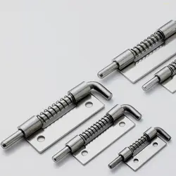 Stainless Steel Spring Loaded Door Lock Bolts Padlock Clasp Anti-theft Sliding Bolts Lock Catch Lock Gate Safety Lock