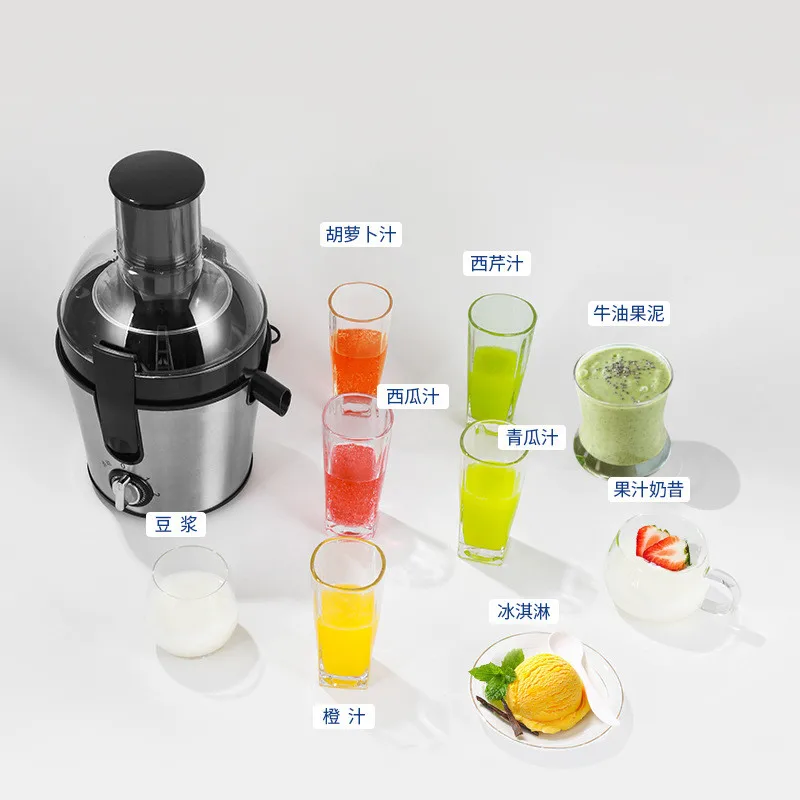 Multi-Function Portable Electric Juicer 300W Stainless Steel 2 Speeds FruitVegetable Juicer Summer Smoothie Lemon Juice Home Use