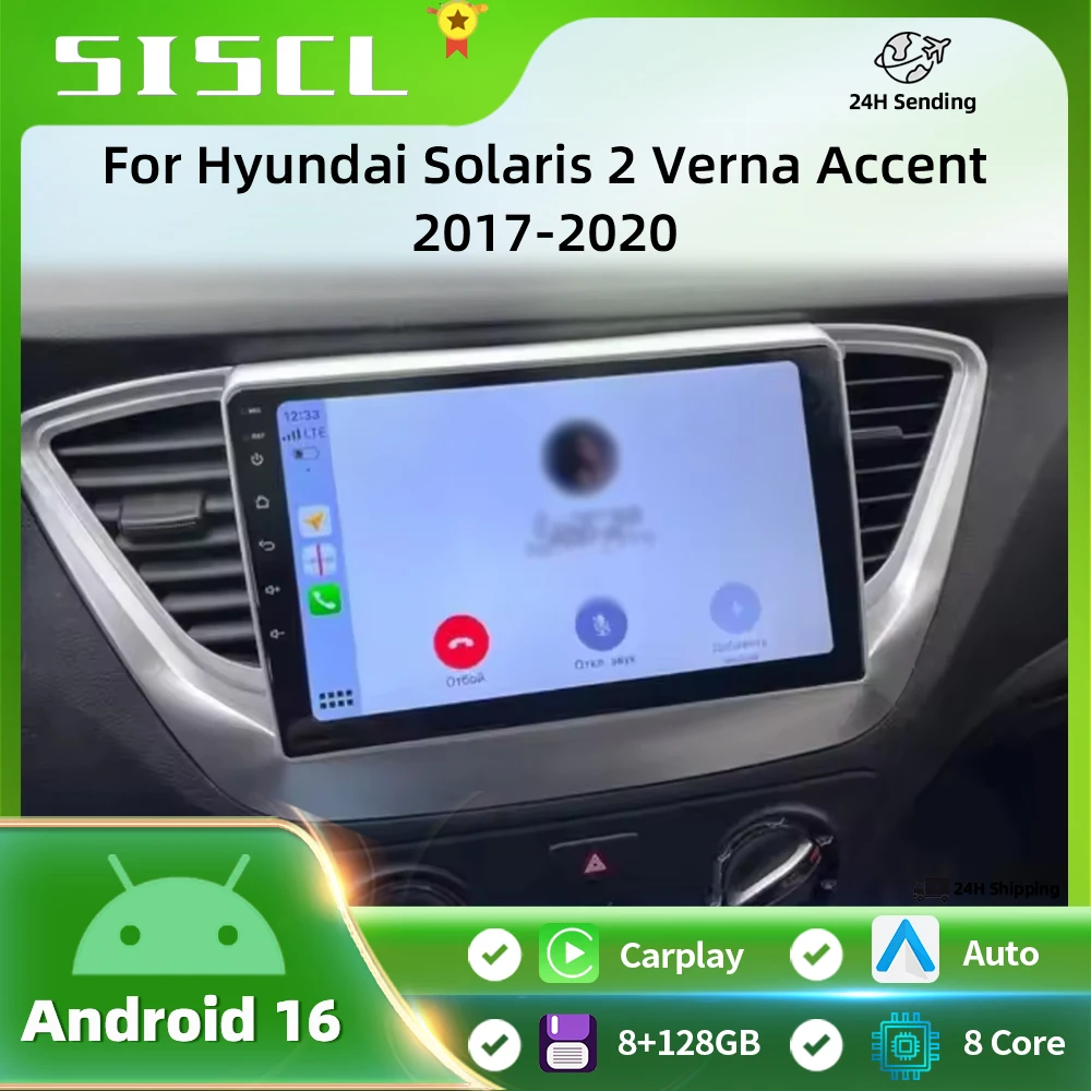 

Car Radio For Hyundai Solaris 2 Verna Accent 2017 2018 2019 2020 Multimedia Stereo Player Navigation GPS Head Unit BT Android 16