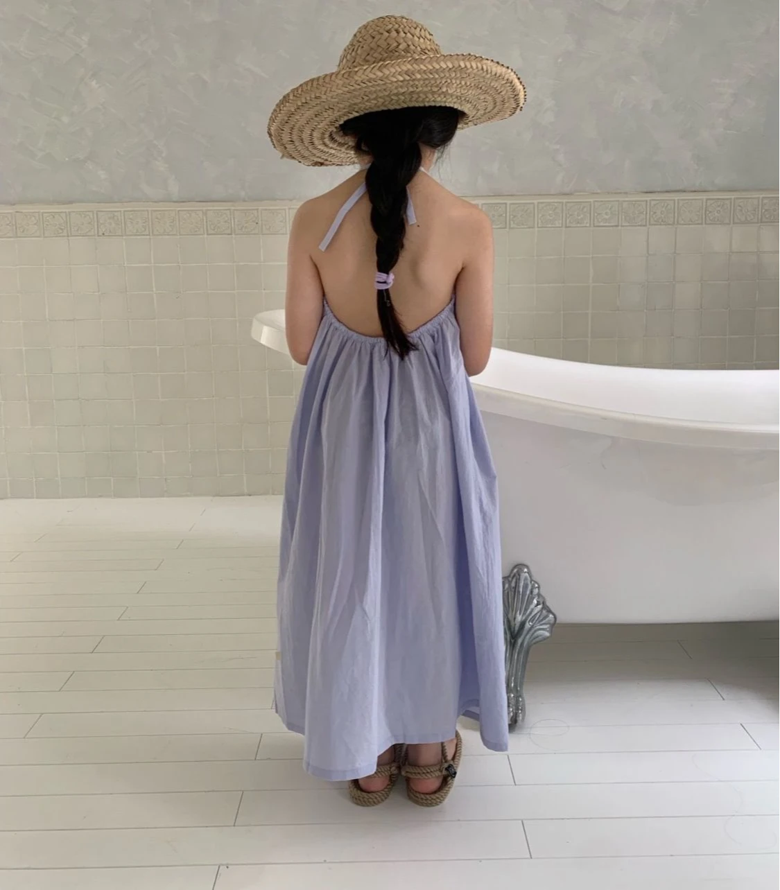 Girls' Super Fairy Dress Children's Summer Korean Vacation Style Camisole Dress Niche Fashion Sleeveless Cool Beach Dress