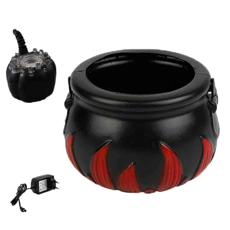 

Halloween Mist Maker Fogger,Witch Cauldron Fog Maker Water Pond Fog Machine With 12 Color Changing LED Light