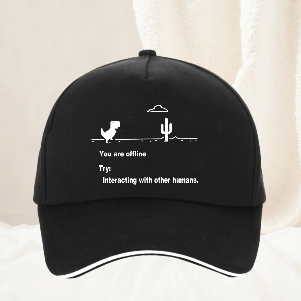 

you are offline try lnteracting with other humans funny Baseball Cap Fashionable and Casual man Adjustable Sports Hat
