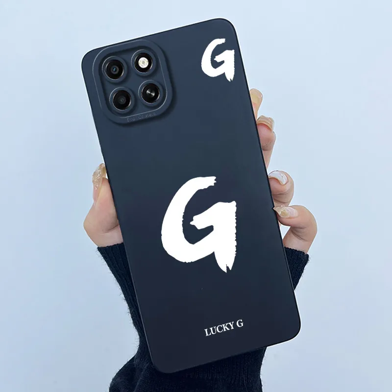 Per Infinix Smart 6 HD Custodia Cover Lucky Lettera Iniziale Silicone Morbido Opaco Paraurti Del Telefono per Infinix X6512 SMART6 HD Involucro
