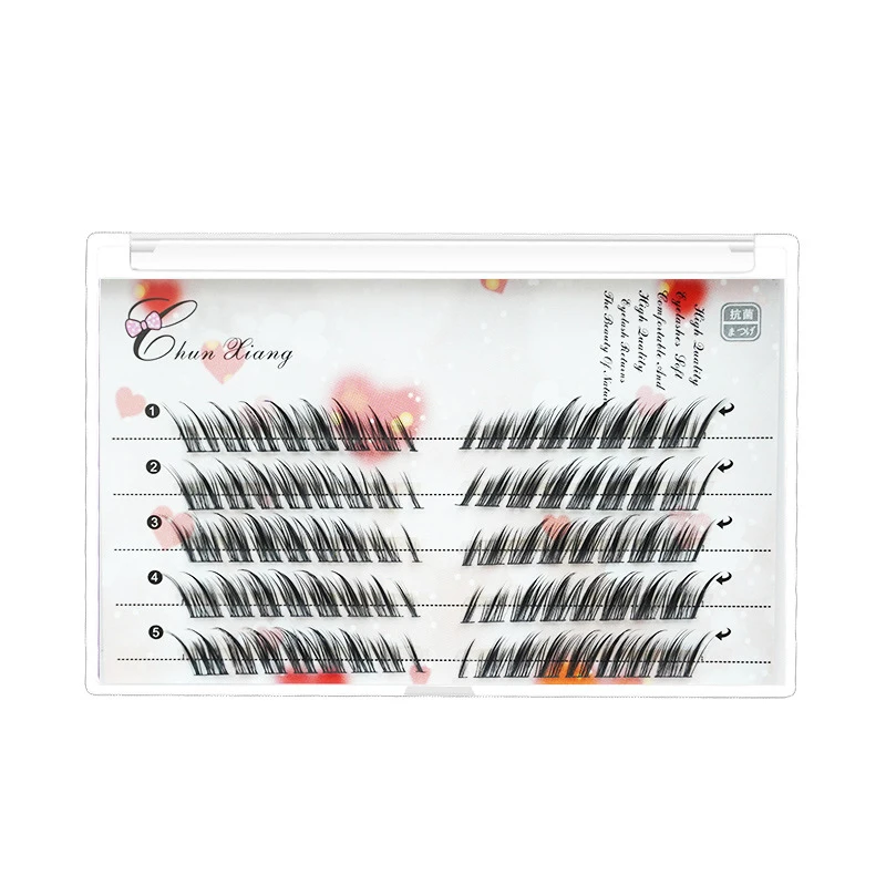 Mix 3D Fluffy Single Cluster Eyelash Extension Segmented Natural Mink Fox Eye Effect makeup Lashes Individual False eyelashes