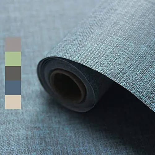 Grasdoek Peel and Stick Wallpaper Linnen zelfklevend behang Waterdicht verwijderbaar contactpapier voor kasten Werkbladen - afbeelding 1