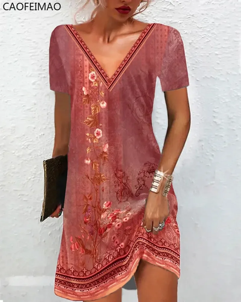 ใหม่ผู้หญิงเสื้อยืดฤดูใบไม้ผลิเสื้อผ้าดอกไม้กราฟิกO-คอPulloversเสื้อแขนสั้นStreetwearขนาดใหญ่เครื่องแต่งกายสุภาพสตรี 2025