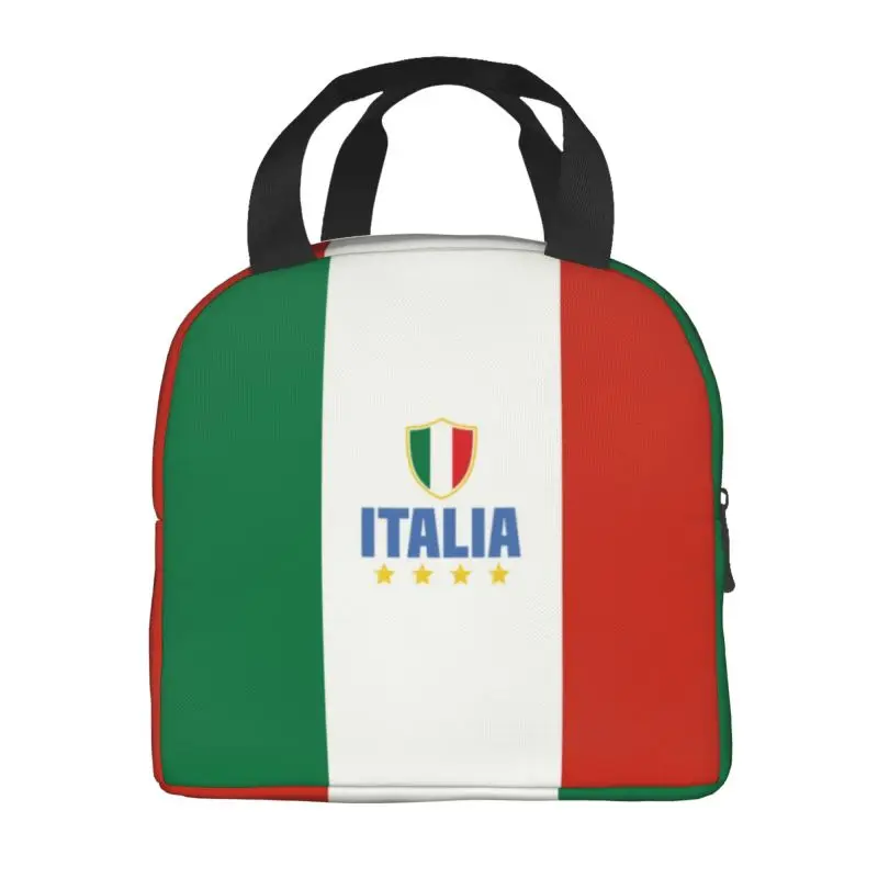 Flag Of Italy Thermal Insulated Lunch Bag Women Resuable Lunch Container for Work School Travel Multifunction Food Box