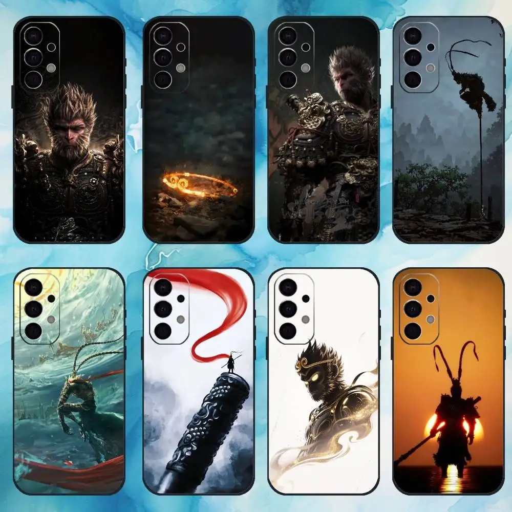 

Black Myth Wukong Game Phone Case For Samsung Galaxy A73,A72,A71,A70,A53,A52,A51,Others Soft Black Cover