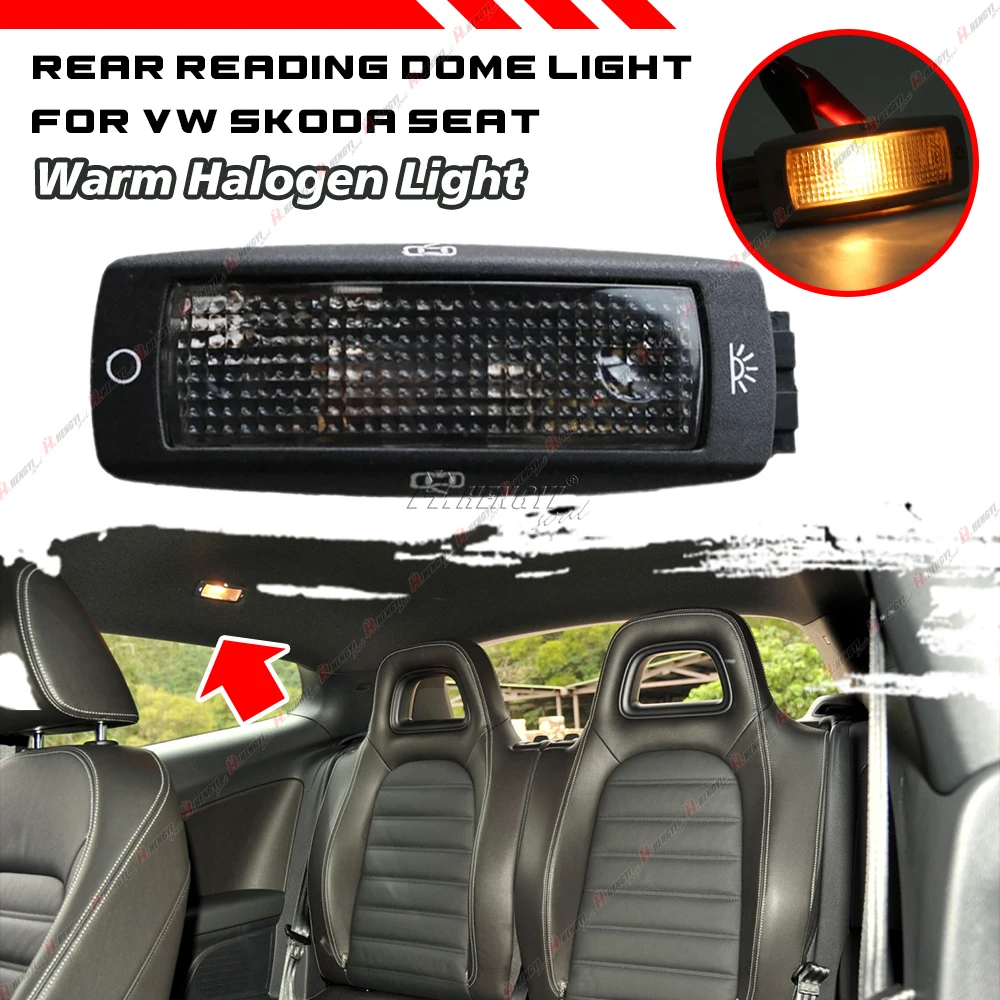 

1/2PCS 3B0947291 Black Rear Reading Map Dome Light Ceiling Lamp For VW Golf Passat 1998-2005 Beetle 1999-2010 Bora Superb Leon