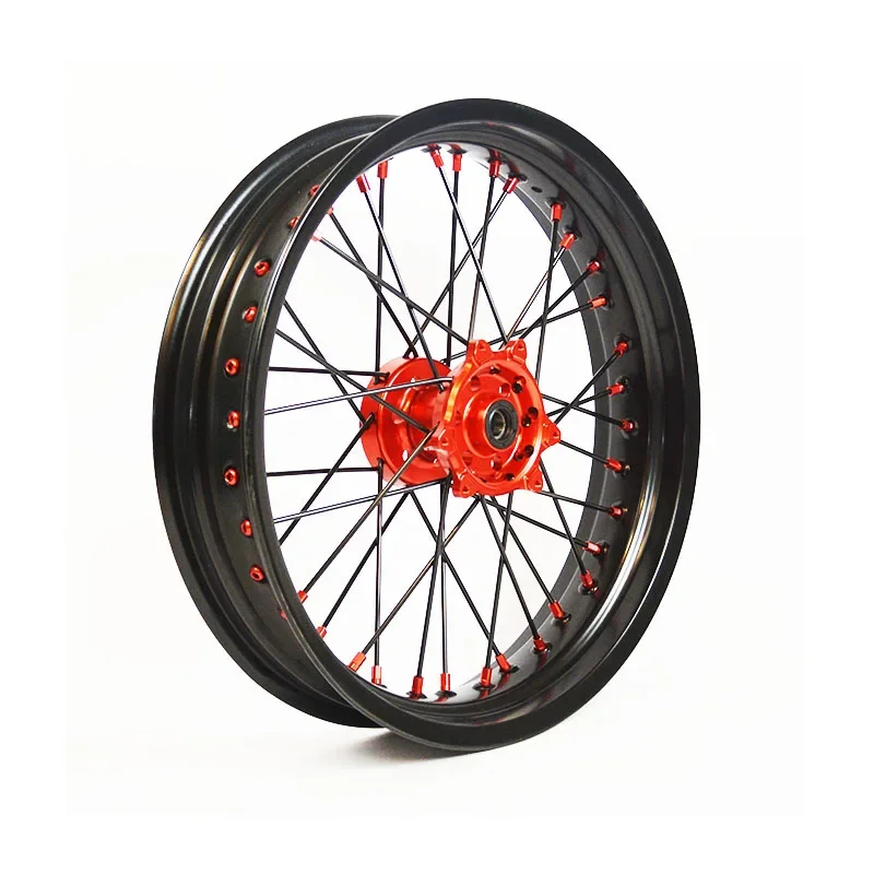 MOQ 1set CRF 450 Cc 17 Inch Rim Motorcycle Wheels Supermoto Wheels Set For HONDA