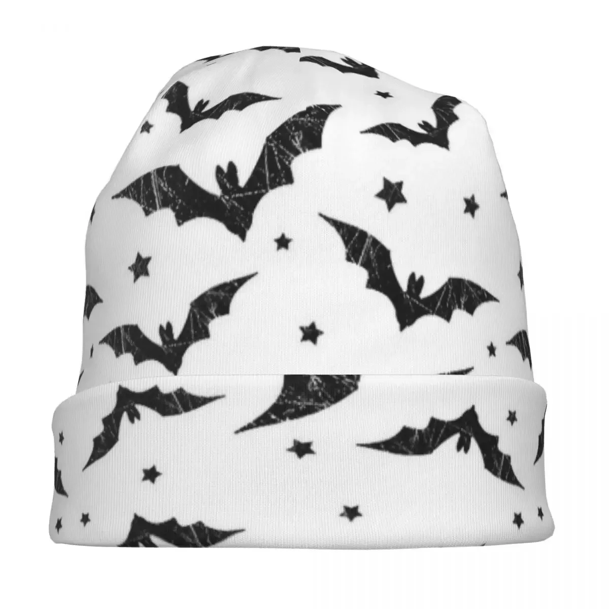 Gothic Bat Halloween Stars Bonnet Hat Hip Hop Street Skullies Beanies Hats for Men Women Knitted Hat Summer Multifunction Cap