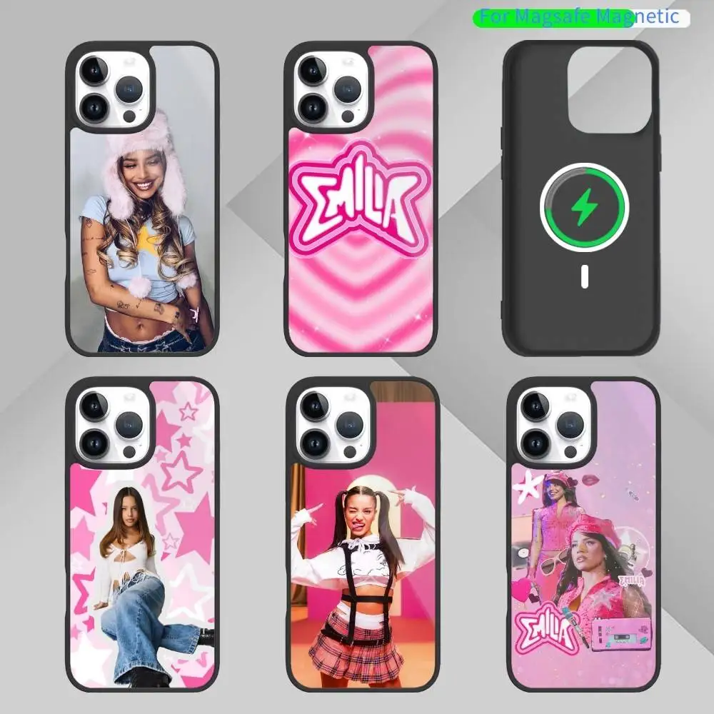 

E-Emilia Singer M-Mernes Phone Case For iPhone17,16,15,14,13 Plus,Pro Max Magnetic For Magsafe Wireless Charging