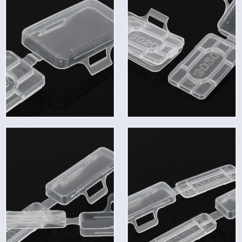 LMC Cable Label Tag Box Transparent Plastic Cables Tie Marker Tag Wire Sign Name Holder Display Identification Seal Case