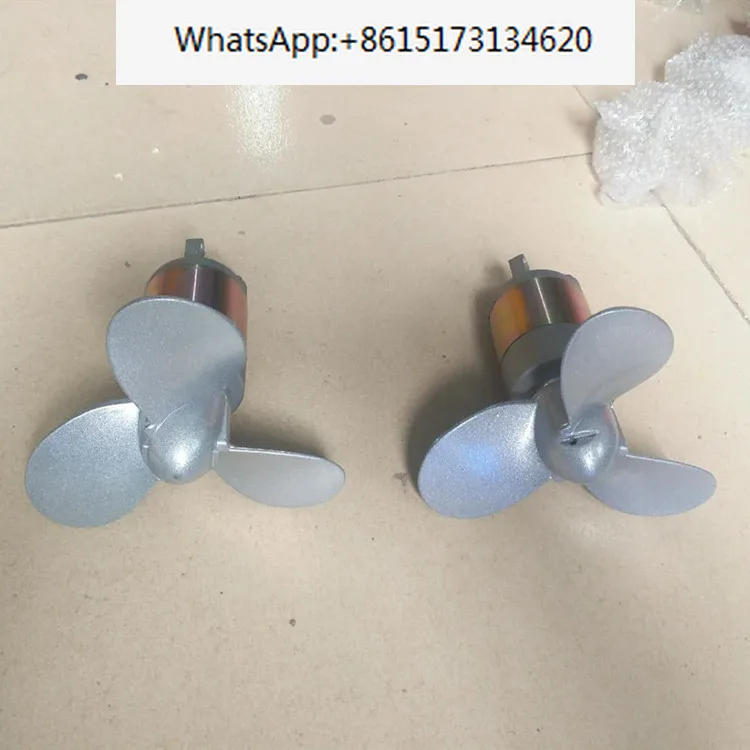 DIY Electric Boat Nest Lath Outboard Motor Propeller Paddle Machine Rubber Boat 12V Underwater Motor Propeller