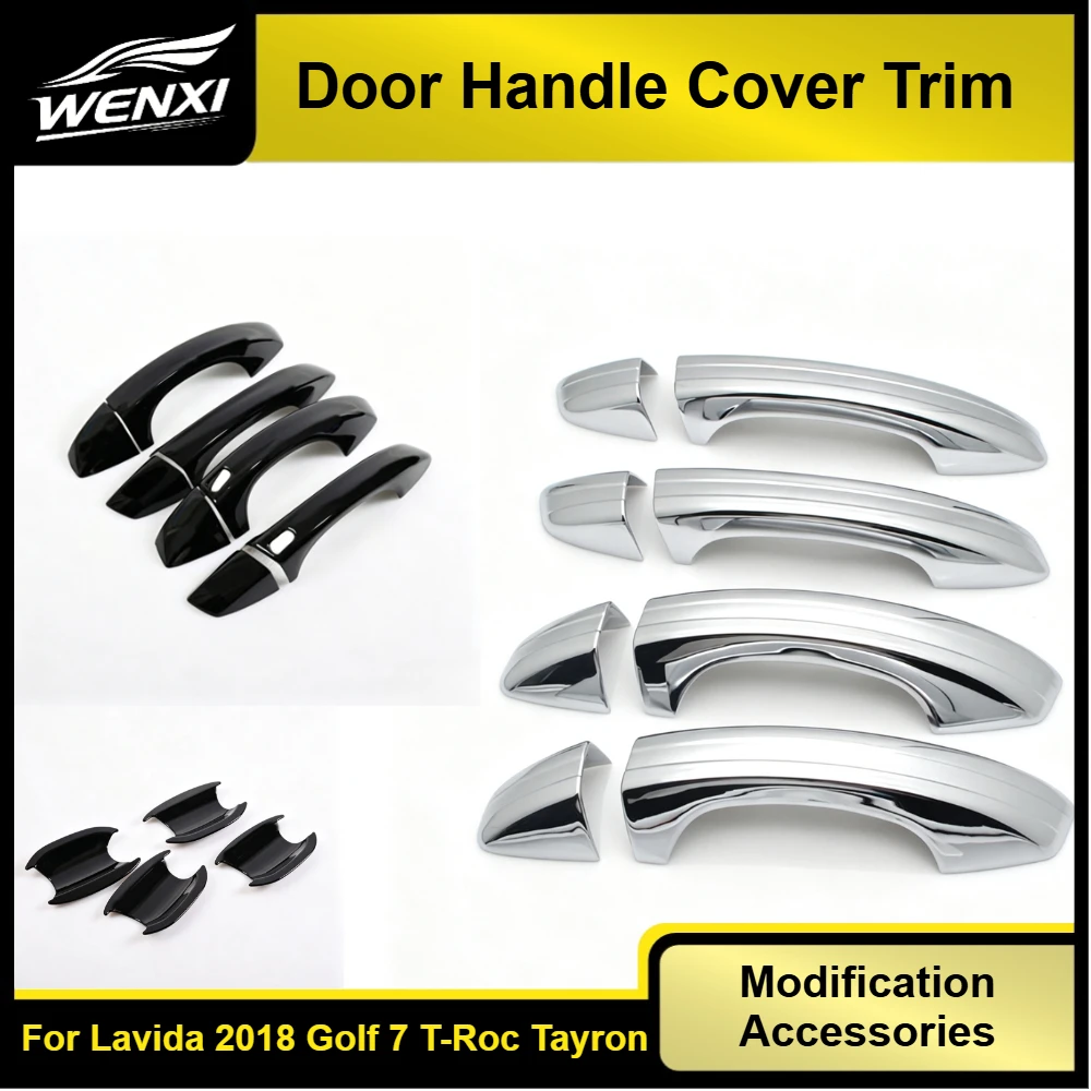 Autocollant de protection pour poignée de porte, accessoires de style pour Lavida 2018 Golf 7 T-Roc Tayron, bande anti-collision pour porte