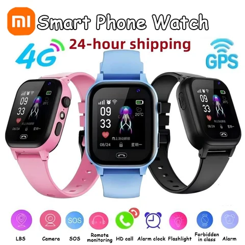 Умные часы Xiaomi Kids Smartwatch 4G Wifi SOS GPS с функцией видеозвонка и аналоговой картой, водонепроницаемые, для мальчиков и девочек, обновление, новые часы топ 8 умные часы xiomi - №5