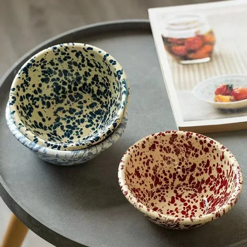 Porcelain Bowl Instagram Style, Ink Splash, Oatmeal, Fruit Salad Bowl, Internet Celebrity Breakfast Bowl, Rice Bowl Microwavable