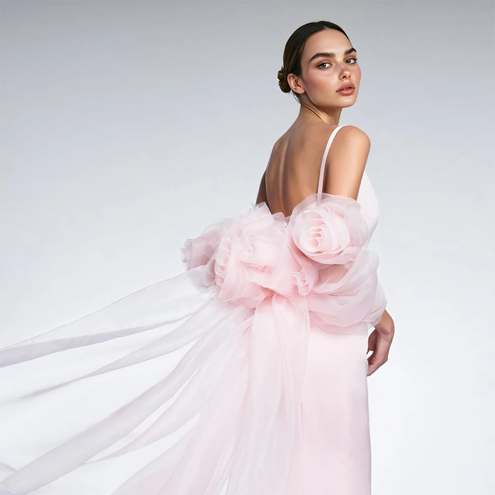 

Тюлевые платья подружки невесты с открытыми плечами на заказ, свадебное платье подружки невесты с 3D цветочным принтом для фотосессии, женское церемониальное платье