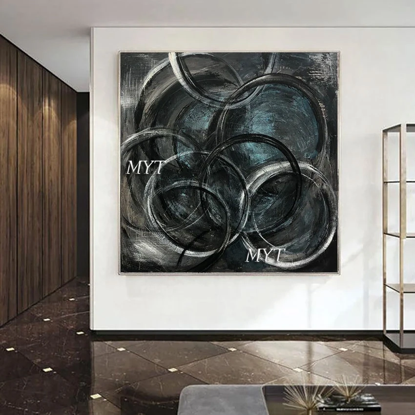 

Wall Picture For Bedroom Black Texture Abstract Canvas Painting Design Acrylic Modern Art Decorative Items Handmade Artwork