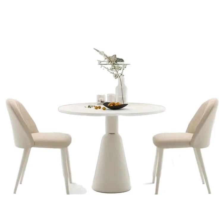 

Household, creamy French style, dining table, modern, simple, small apartment, rock slab