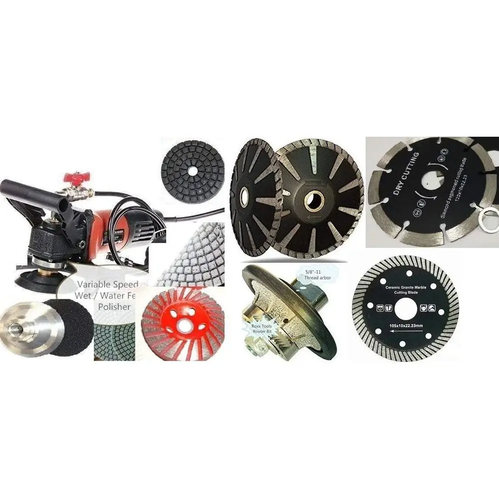 

1 Radius Granite Marble Polisher Concrete Floor Grinder Bullnose Router Bit Diamond Blade Polishing Pad