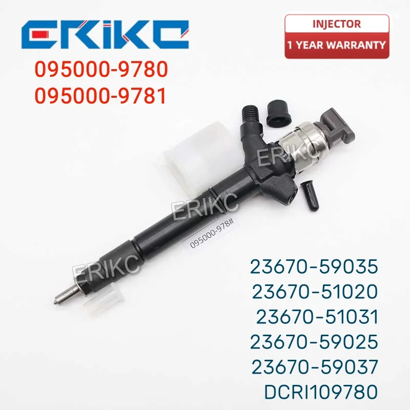 

095000-9780 Auto Fuel Injector 095000-9781 Common Rail Injection 23670-51031 Auto Injector 23670-59037 23670-59025 for Toyota