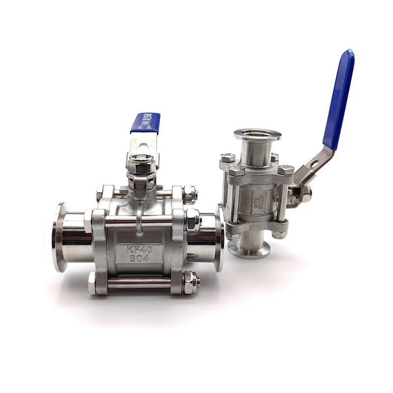 

KF16 KF25 KF40 KF50 Vacuum Ball Valve 304 Stainless Steel 3-Piece Manual Lever Handle for Laboratory High Vacuum Pipe Systems