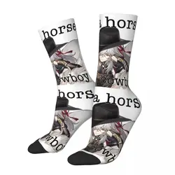 Retro Jing Yuan Save A Horse Honkai Star Rail Sports Socks Polyester Crew Socks for Women Men