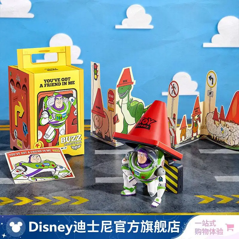 

Hot Sale Disney Official Buzz Lightyear Roadblock lights desk lamp Bedroom night light ornament toy birthday Xmas gift in stock