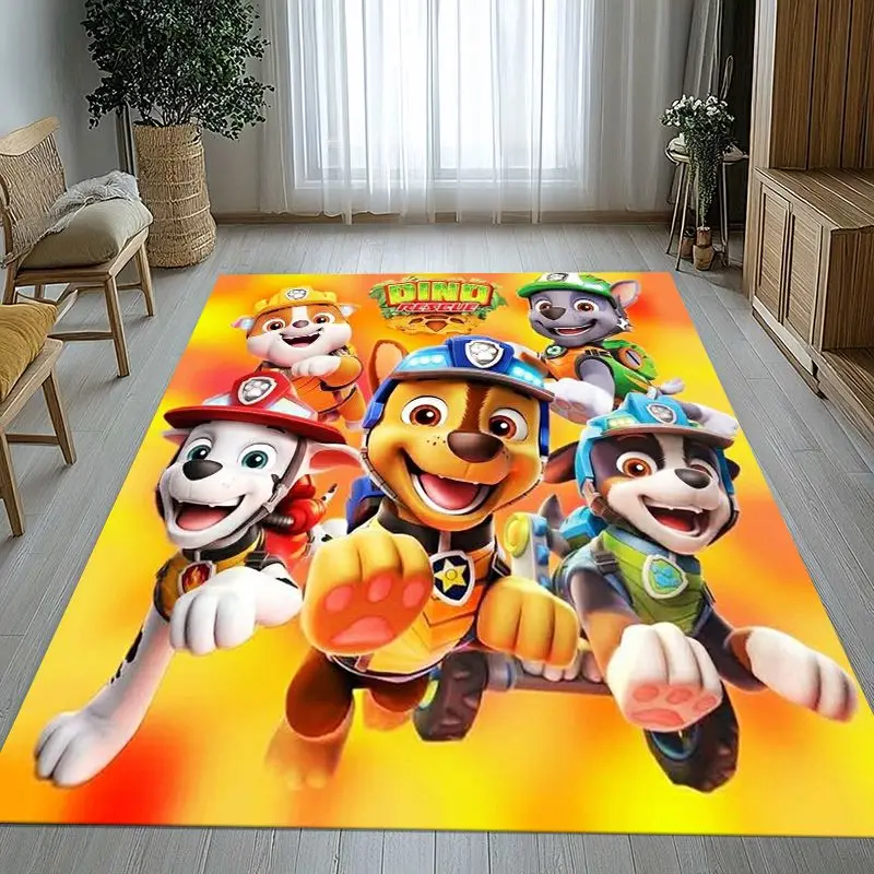 3D Cartoon Dog P-Patrols Cute Area Rug,Soft Non-Slip Carpet Mat for Living Room Bedroom Playroom,Sofa Floor Rug,Home Decor Gift