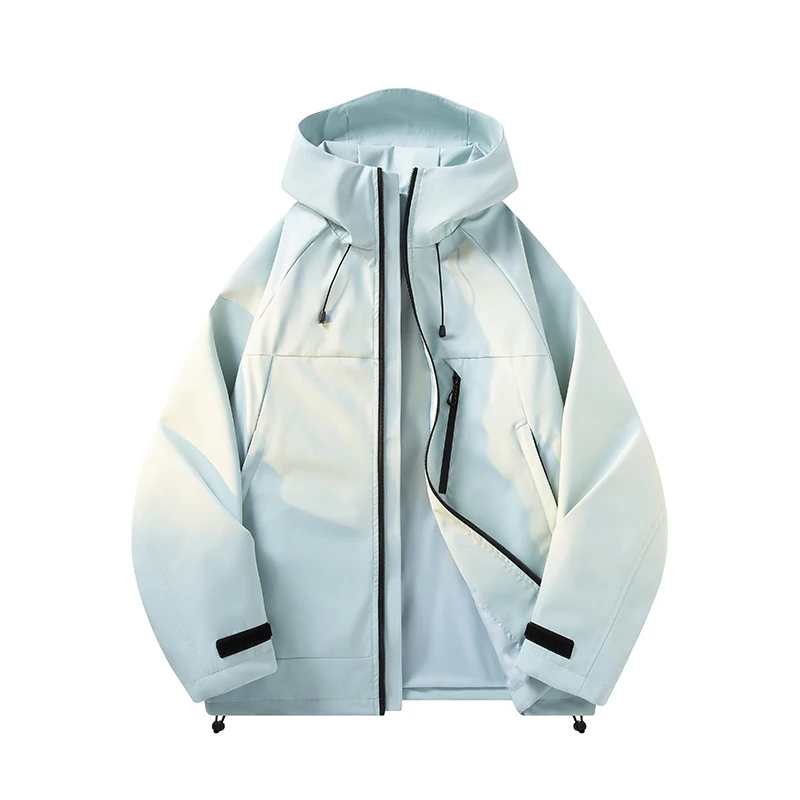 

Модная мужская ветровка, стильная мужская куртка для активного отдыха, водонепроницаемая, с капюшоном, подходит для походов и кемпинга.