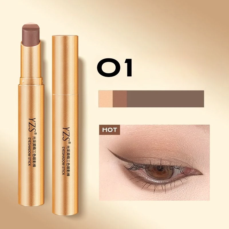 Barra de sombra de ojos brillante, fórmula brillante cremosa, fácil de mezclar, larga duración para principiantes, maquillaje diario, aspecto rápido, tamaño de viaje